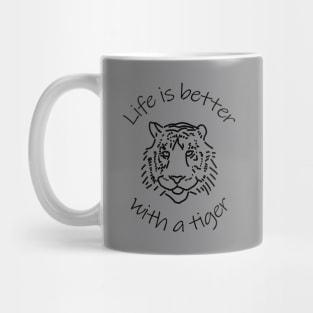 Animals Quote Life is Better with a Tiger Mug